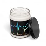 Faith Hope Love Soy Candle — 9oz Scented Jar (Cross, Heart & Heartbeat Design)