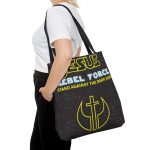 Jesus Rebel Force Tote Bag — "Stand Against the Dark Side" Christian Star Wars-Inspired Tote