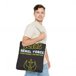Jesus Rebel Force Tote Bag — "Stand Against the Dark Side" Christian Star Wars-Inspired Tote