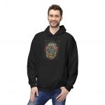 Hoodie — Vintage Floral Skull Crest Graphic Hoodie