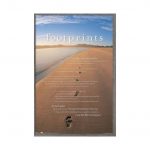 Footprints Beach Poster — Inspirational Matte Vertical Wall Art