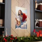 Jesus Reaching Out Poster — Inspirational Christian Wall Art (Matte Vertical)
