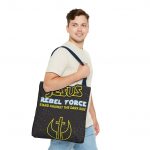 Jesus Rebel Force Tote Bag — "Stand Against the Dark Side" Christian Star Wars-Inspired Tote