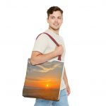 Sunset Beach Tote Bag – Ocean Sunrise Photo All-Over Print Tote