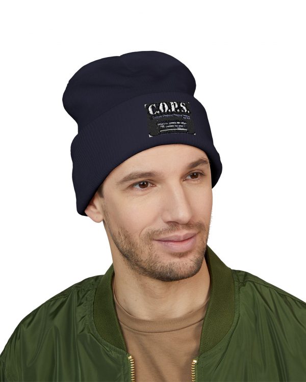 Embroidered 'C.O.D.S.' Classic Cuffed Beanie – Cozy Streetwear Knit Hat