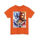 Christian Jesus & Holy Spirit T‑Shirt — Watercolor Portrait with Dove (Faith Tee)