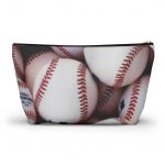 Baseball Print Accessory Pouch — T‑Bottom Cosmetic Bag