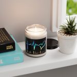 Faith Hope Love Soy Candle — 9oz Scented Jar (Cross, Heart & Heartbeat Design)