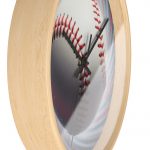 Baseball Swirl Wall Clock – Sports Room Decor