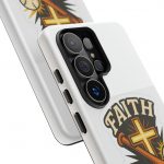 Faith Is My Home Run Phone Case — Christian Baseball Cross Design