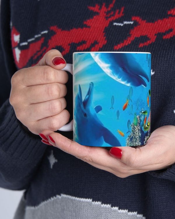 Underwater Reef Ceramic Mug — Colorful Ocean Fish Design (11oz, 15oz)