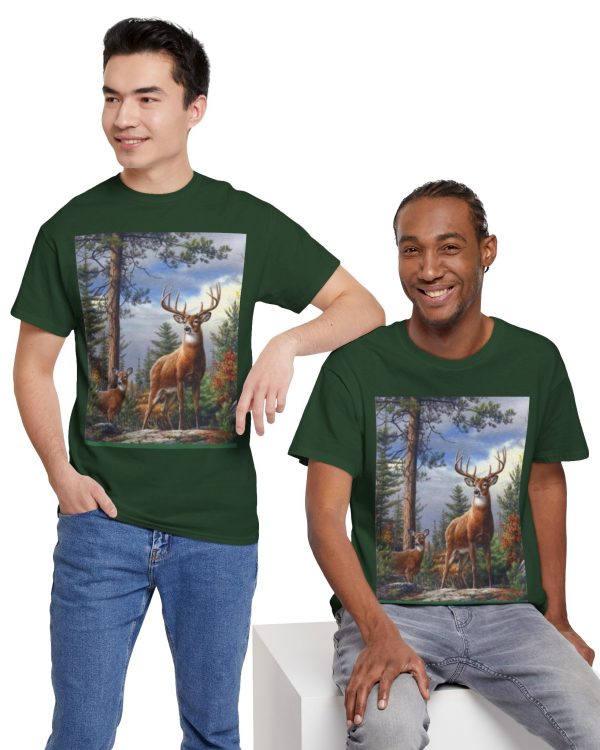 Deer Forest Graphic Tee — Majestic Buck & Doe Nature T-Shirt