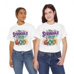 Inspirational Christian Tee - "The Struggle Is Real But So Is My God" Graphic T-Shirt