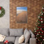 Footprints Beach Poster — Inspirational Matte Vertical Wall Art