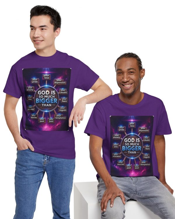 Faith Graphic Tee — "God Is So Much Bigger Than" Inspirational Christian T-Shirt