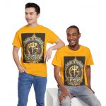 Christian T‑Shirt — "There Is Power In The Name Of Jesus" Flame Cross Tee