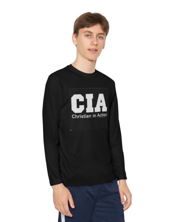 Youth Long Sleeve Competitor Tee - Christian in Action Shirt, Ideal for Sports, Church Events, Faith-Based Activities, Gifts for [...]