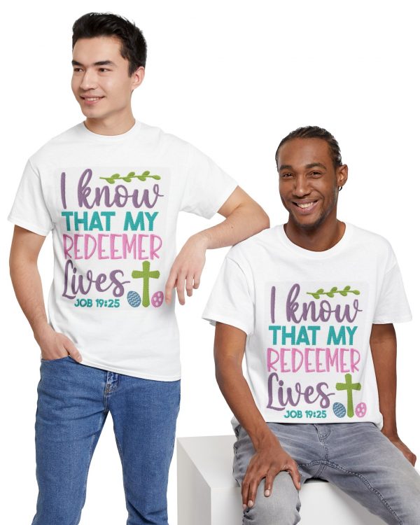 I Know That My Redeemer Lives T‑Shirt — Christian Easter Faith Tee (Job 19:25)