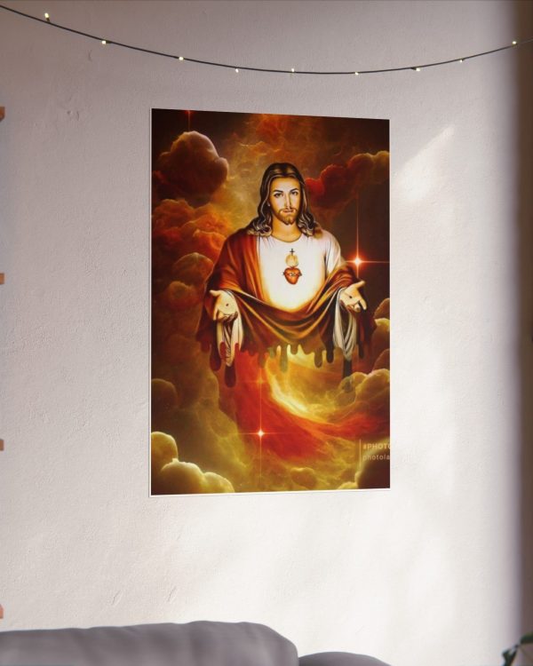 Sacred Heart of Jesus Matte Poster — Religious Christian Wall Art