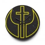 Neon Cross Acrylic Wall Clock — Modern Christian Home Décor