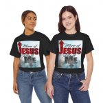 T-Shirt — "More of Jesus, Less of Me" Christian Faith Graphic Tee