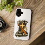 Faith Is My Home Run Phone Case — Christian Baseball Cross Design