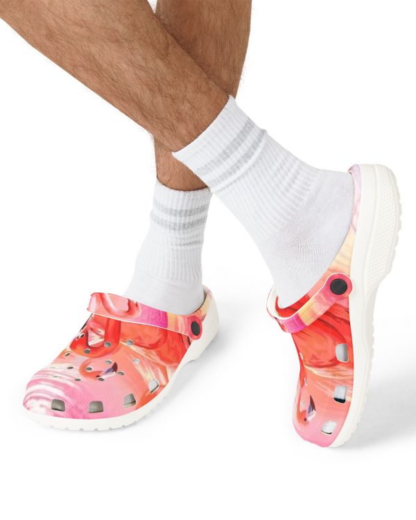 Flamingo Print Foam Clogs — Pink EVA Slip-On Garden Shoes