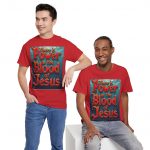 Christian Graphic Tee - "There Is Power in the Blood of Jesus" Faith T-Shirt