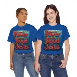 Christian Graphic Tee - "There Is Power in the Blood of Jesus" Faith T-Shirt
