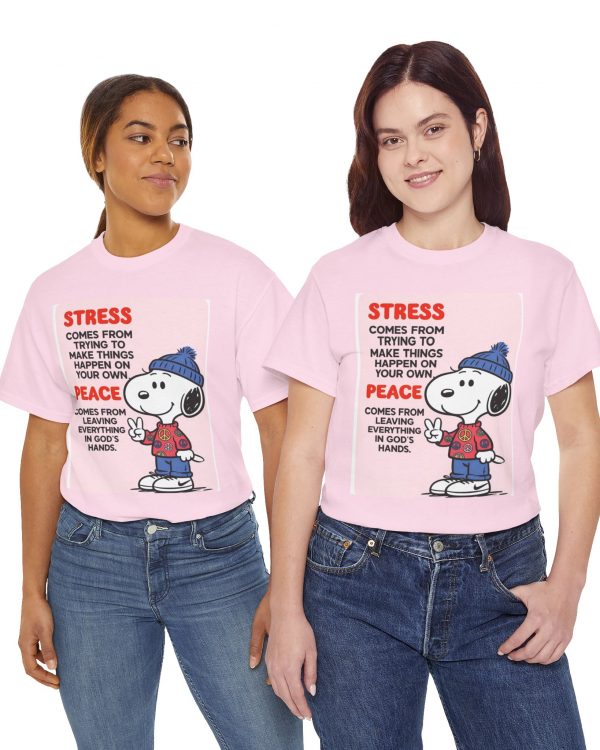 Snoopy Peace & Stress Quote T-Shirt — Inspirational Graphic Tee