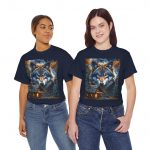 Wolf Cabin T‑Shirt — Majestic Wolf Forest Graphic Tee