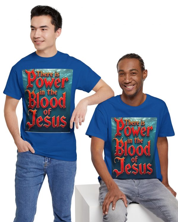 Christian Graphic Tee - "There Is Power in the Blood of Jesus" Faith T-Shirt