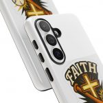Faith Is My Home Run Phone Case — Christian Baseball Cross Design