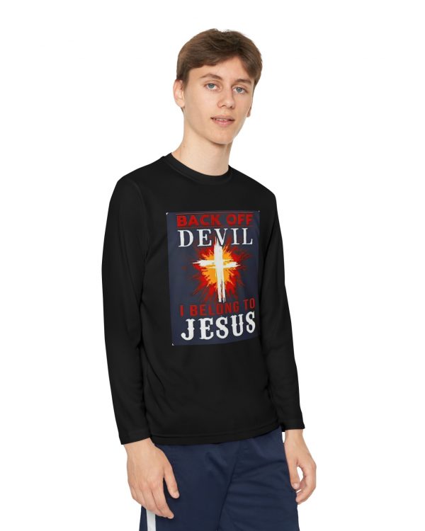 Youth Long Sleeve Faith Tee | Christian Apparel, Religious Gifts, Teens, Inspirational Clothing, Back Off Devil Design