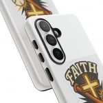 Faith Is My Home Run Phone Case — Christian Baseball Cross Design