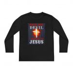 Youth Long Sleeve Faith Tee | Christian Apparel, Religious Gifts, Teens, Inspirational Clothing, Back Off Devil Design