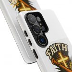 Faith Is My Home Run Phone Case — Christian Baseball Cross Design