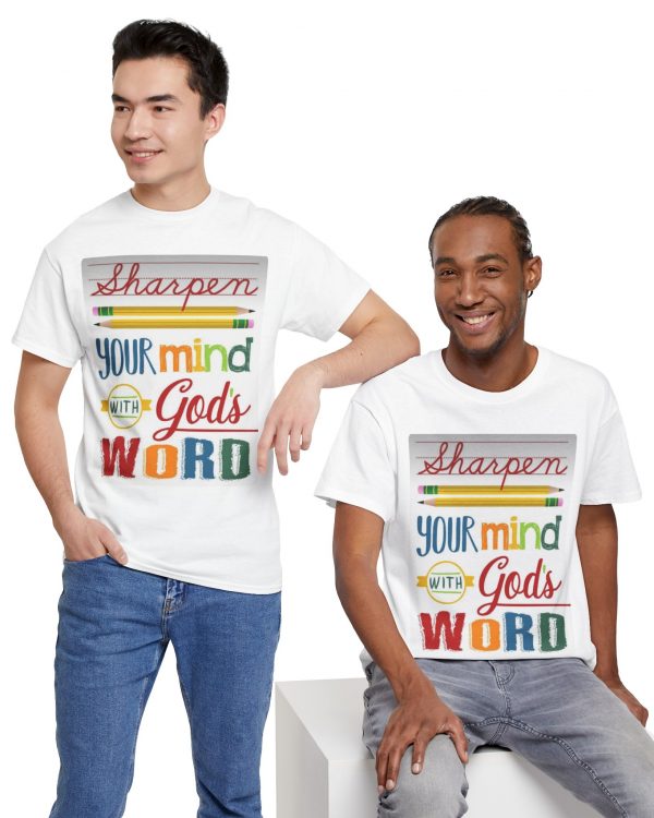 Christian T‑Shirt — "Sharpen Your Mind with God's Word" Inspirational Tee