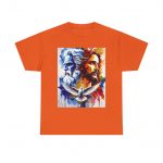 Christian Jesus & Holy Spirit T‑Shirt — Watercolor Portrait with Dove (Faith Tee)