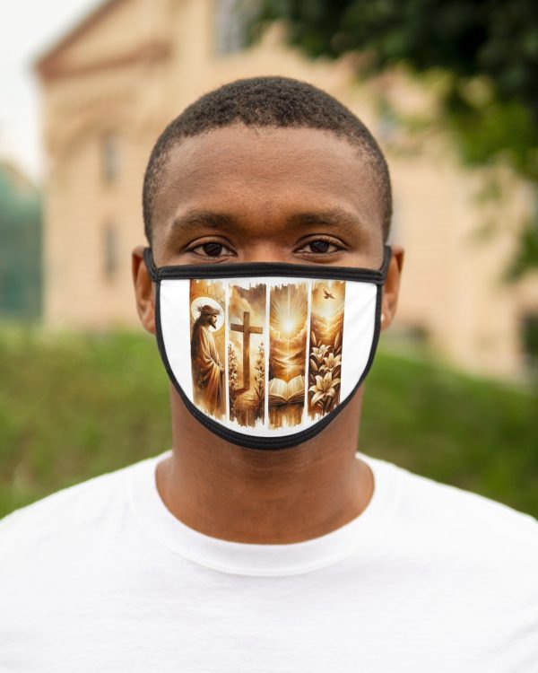 Christian Easter Face Mask — Jesus Cross Sunrise Design