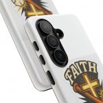 Faith Is My Home Run Phone Case — Christian Baseball Cross Design
