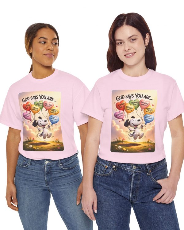 Kids Christian T-Shirt – “God Says You Are…” Inspirational Balloon Pup Tee