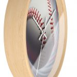 Baseball Swirl Wall Clock – Sports Room Decor