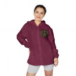 Emblem Windbreaker Jacket — Neon Yellow Crest Full-Zip Hooded Shell