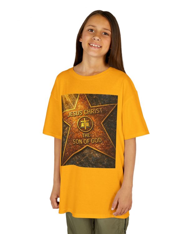 Kids Christian Tee — "Jesus Christ The Son of God" Star Design
