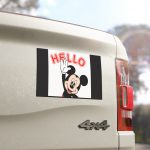 Hello Character Car Magnet — Cute Waving Cartoon Vehicle Magnet