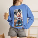 Mickey Mouse Heart Crewneck Sweatshirt — Cute Cartoon Character Pullover for Disney Fans