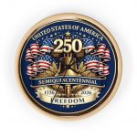 250th Semiquincentennial Wall Clock — USA 1776–2026 Freedom Commemorative Clock