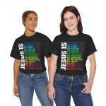 Jesus Is... Rainbow Typography Christian T‑Shirt