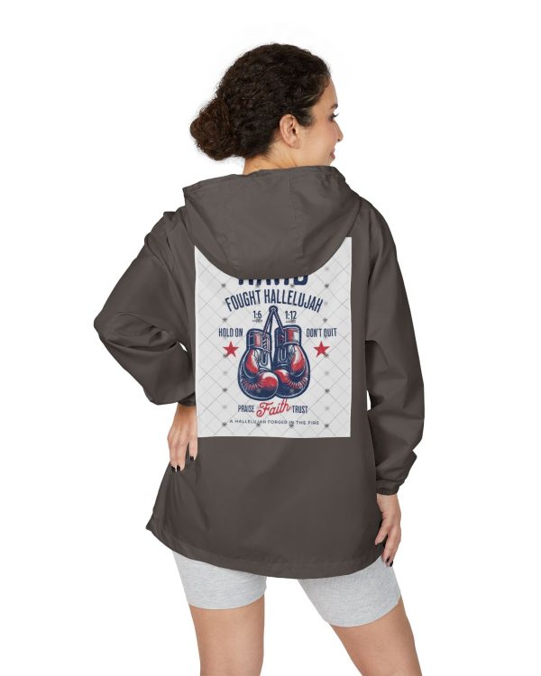 Boxing Gloves Windbreaker Jacket — Vintage Fight Club Full-Zip Hooded Jacket